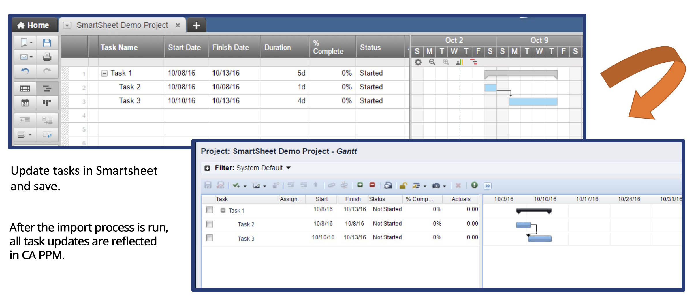 CA PPM Clarity PPM Consulting smartsheet