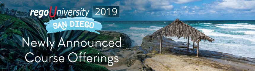Newly Announced Course Offerings - RegoU 2019