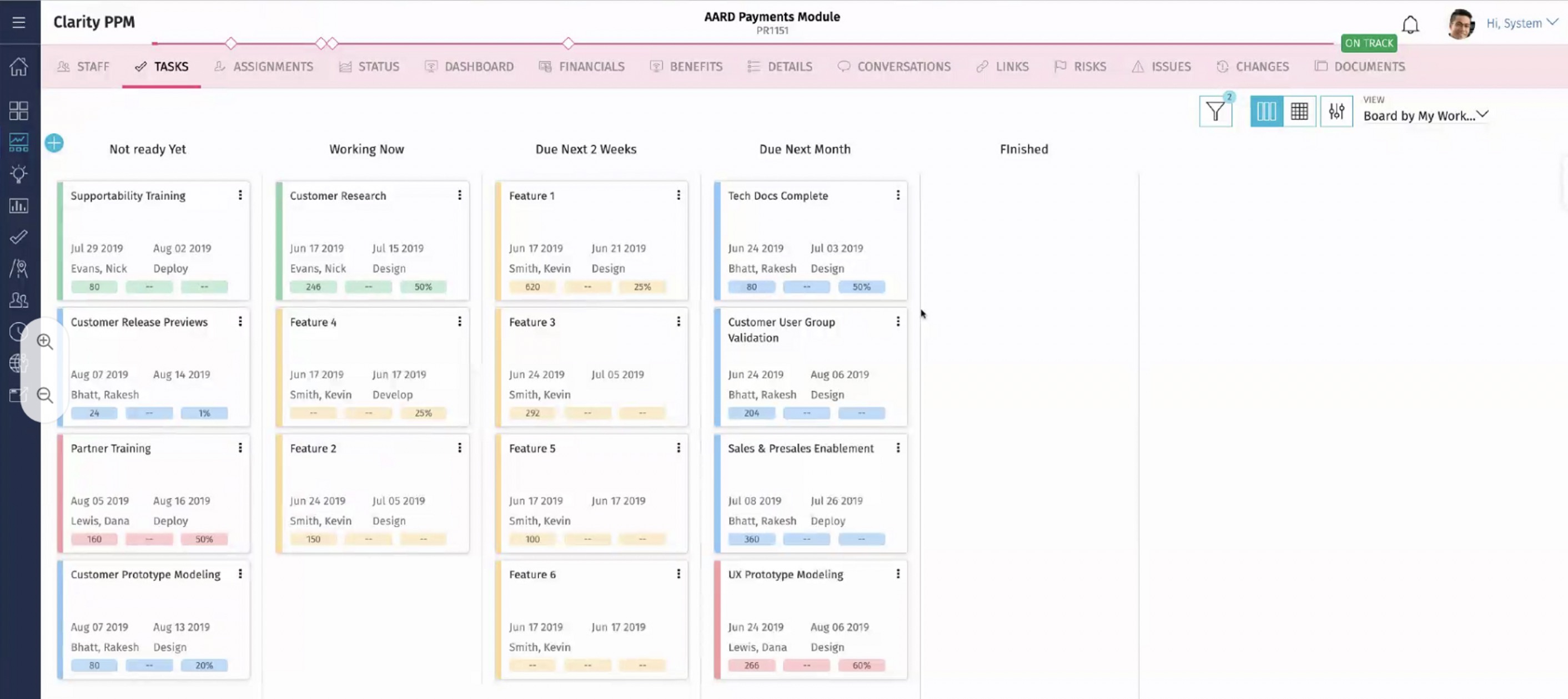roadmap_collab Clarity PPM 15.6.1 Tasks