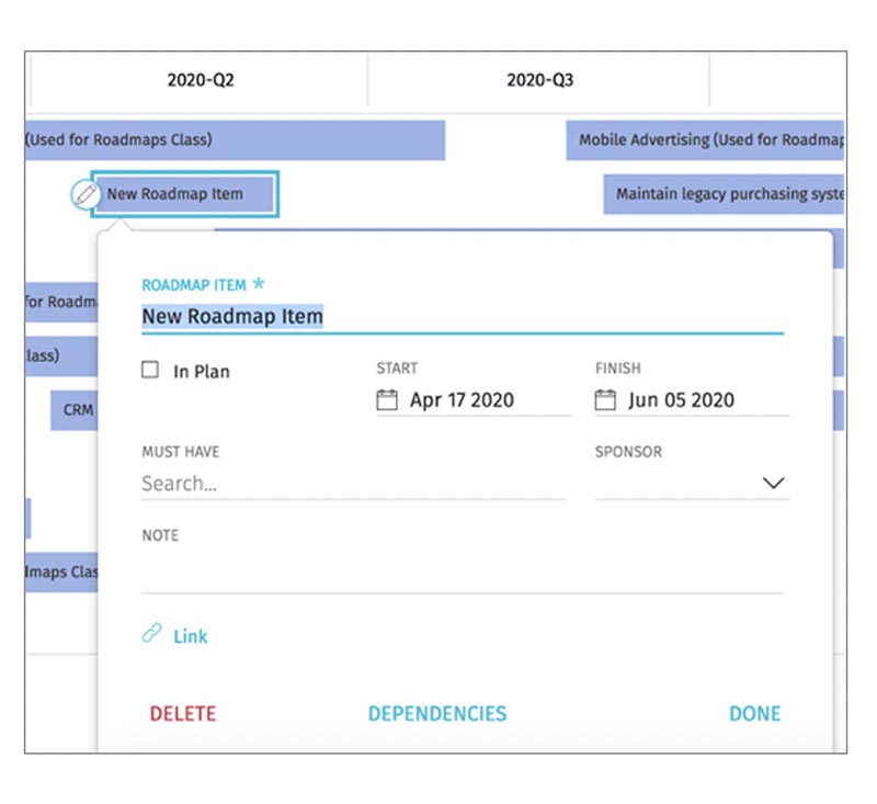 Populate a Roadmap
