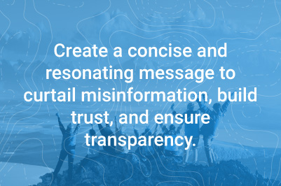 Enable-Adoption-OR-part1_Support OCM Framework - Create a concise message to build trust, curtail misinformation, and ensure transparency.