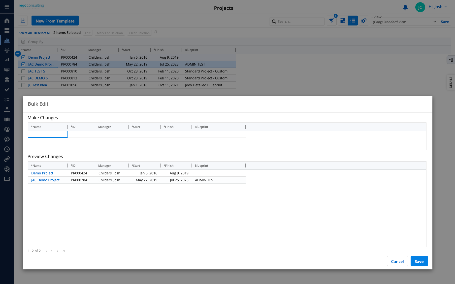 Multi-Select on Grid Layout (Bulk Edit) Clarity PPM: Multi-Select on Grid Layout (Bulk Edit)