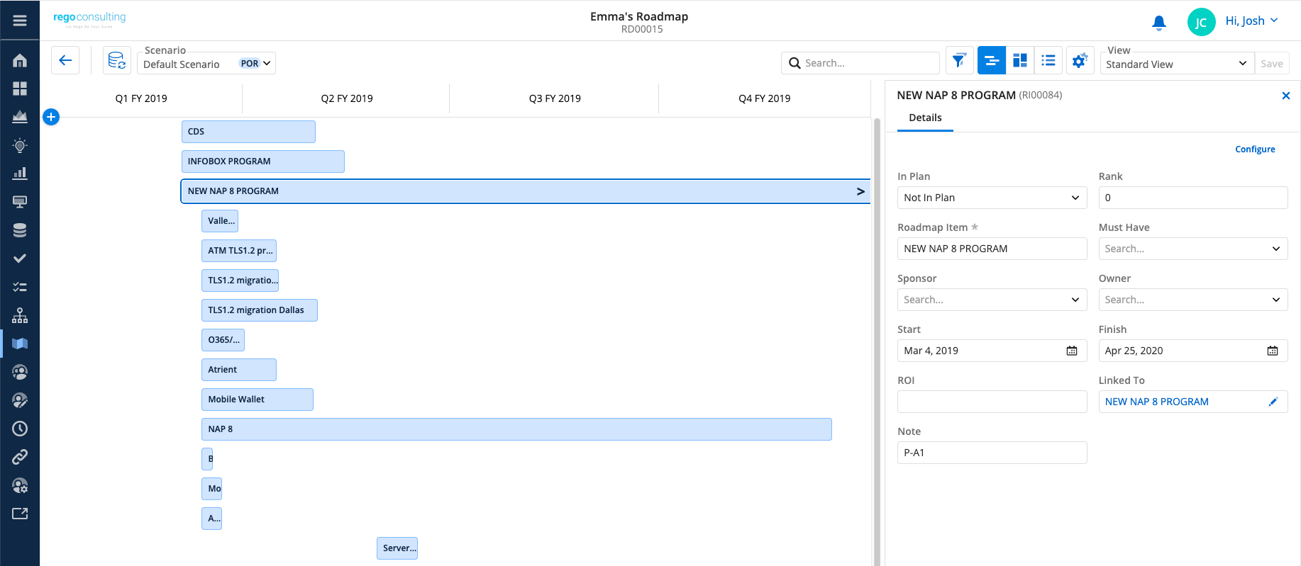Roadmaps – Details Layout Clarity PPM 15.9.2: Roadmaps - Details Layout
