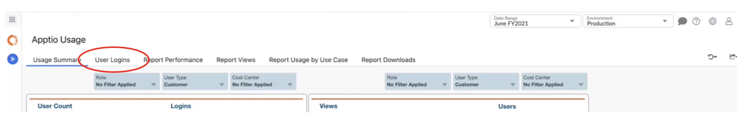 Apptio Usage Reporting-03 Are Stakeholders Logging In?