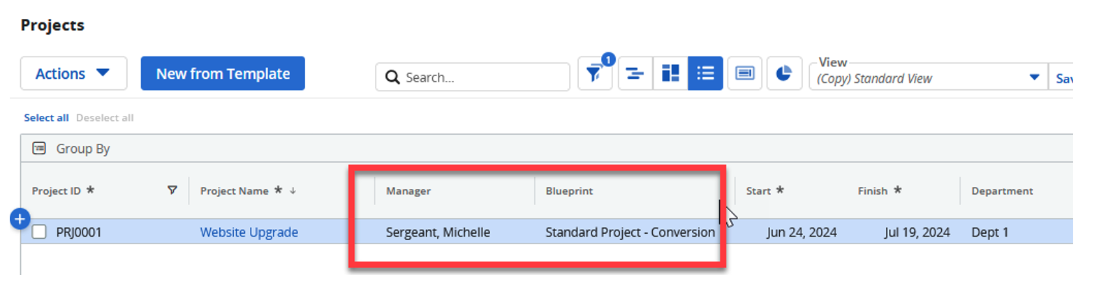 Blueprint Rules for Sub Objects-9 Screenshot of the Conditional Formatting for Time Entries in Clarity PPM