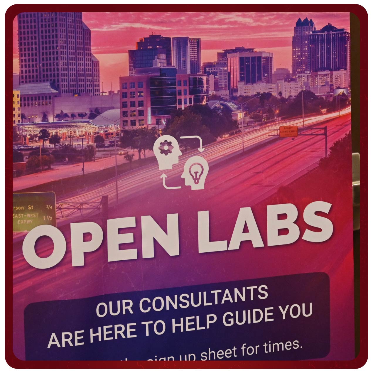 Banner displaying text: Open Labs, our consultants are here to help guide you