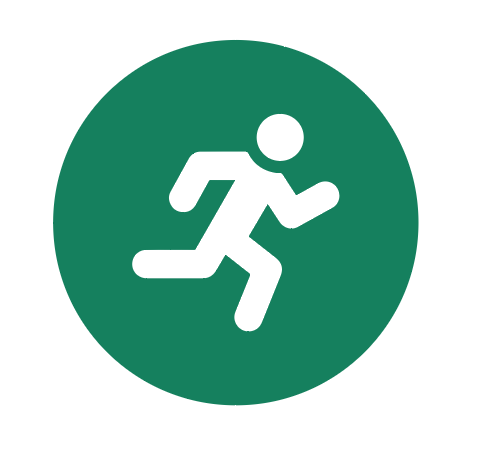 Icon of person running 