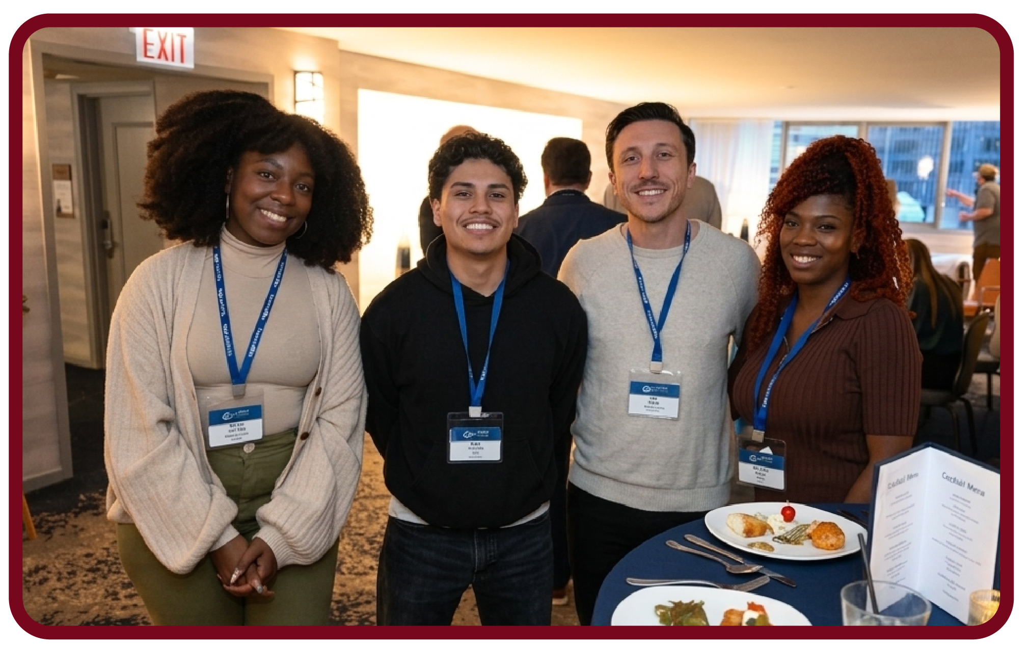 Community-11 Attendees connect during a Rego University networking reception before conference sessions and activities.